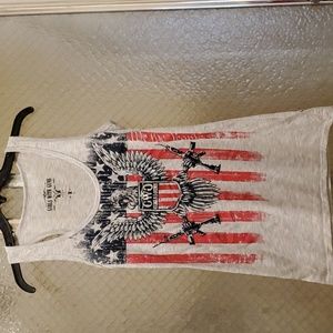 💥Girls With Guns Patriotic tank top sz M